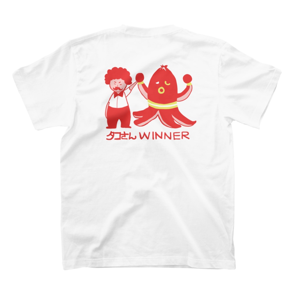 おもしろＴシャツ屋(oko)jの※【ドラマ　あのキス】タコさんWINNER【ご着用】※背面印刷ver Regular Fit T-Shirtの裏面