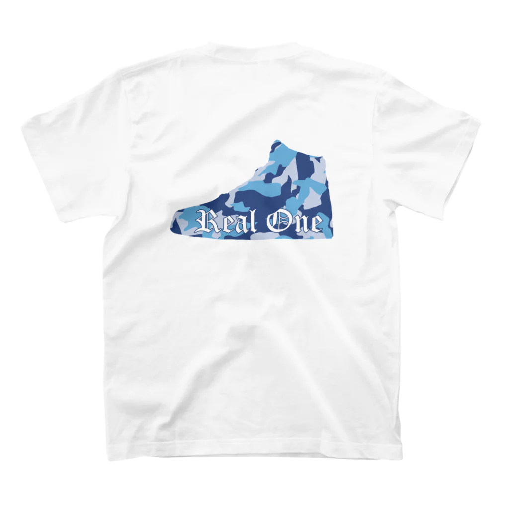 Real OneのSneaker Camo Blue Regular Fit T-Shirtの裏面