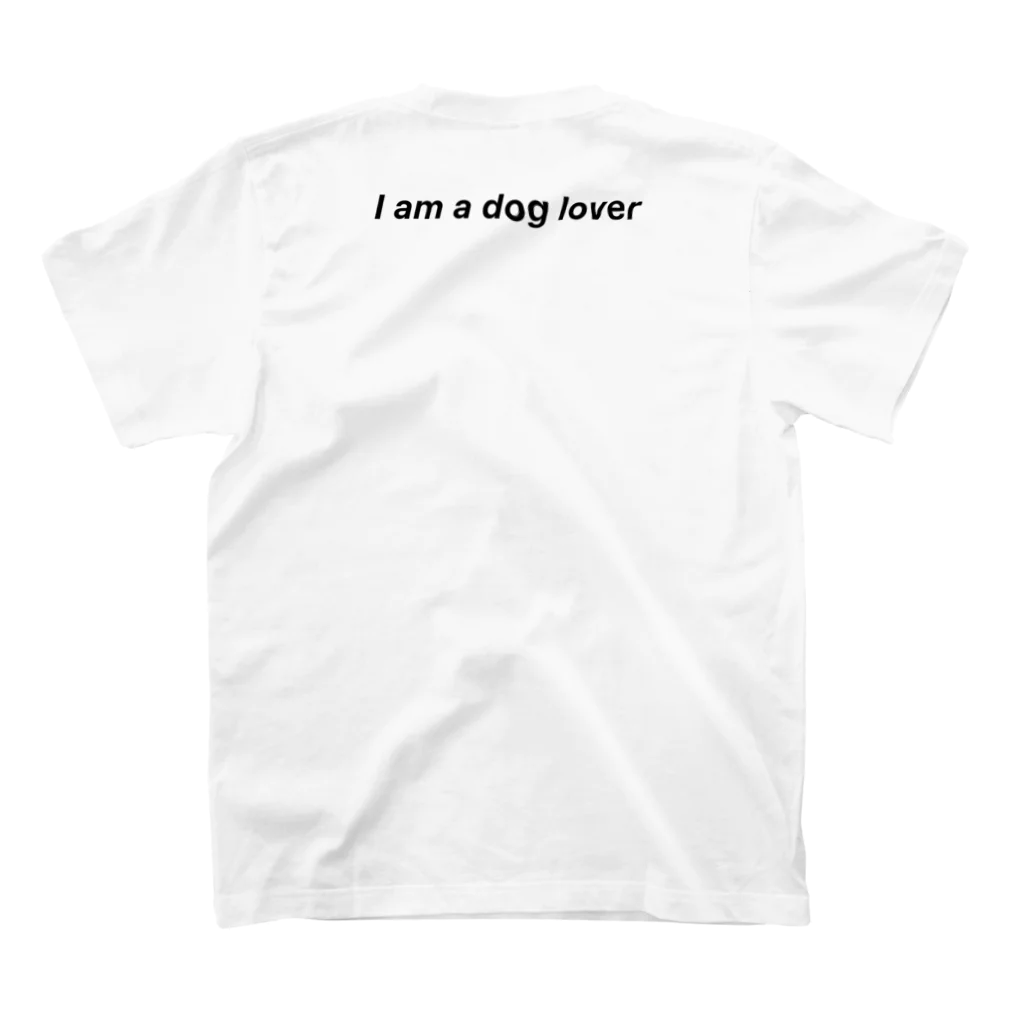 HUNDE und ICHの犬　イタグレ　シルエット スタンダードTシャツの裏面