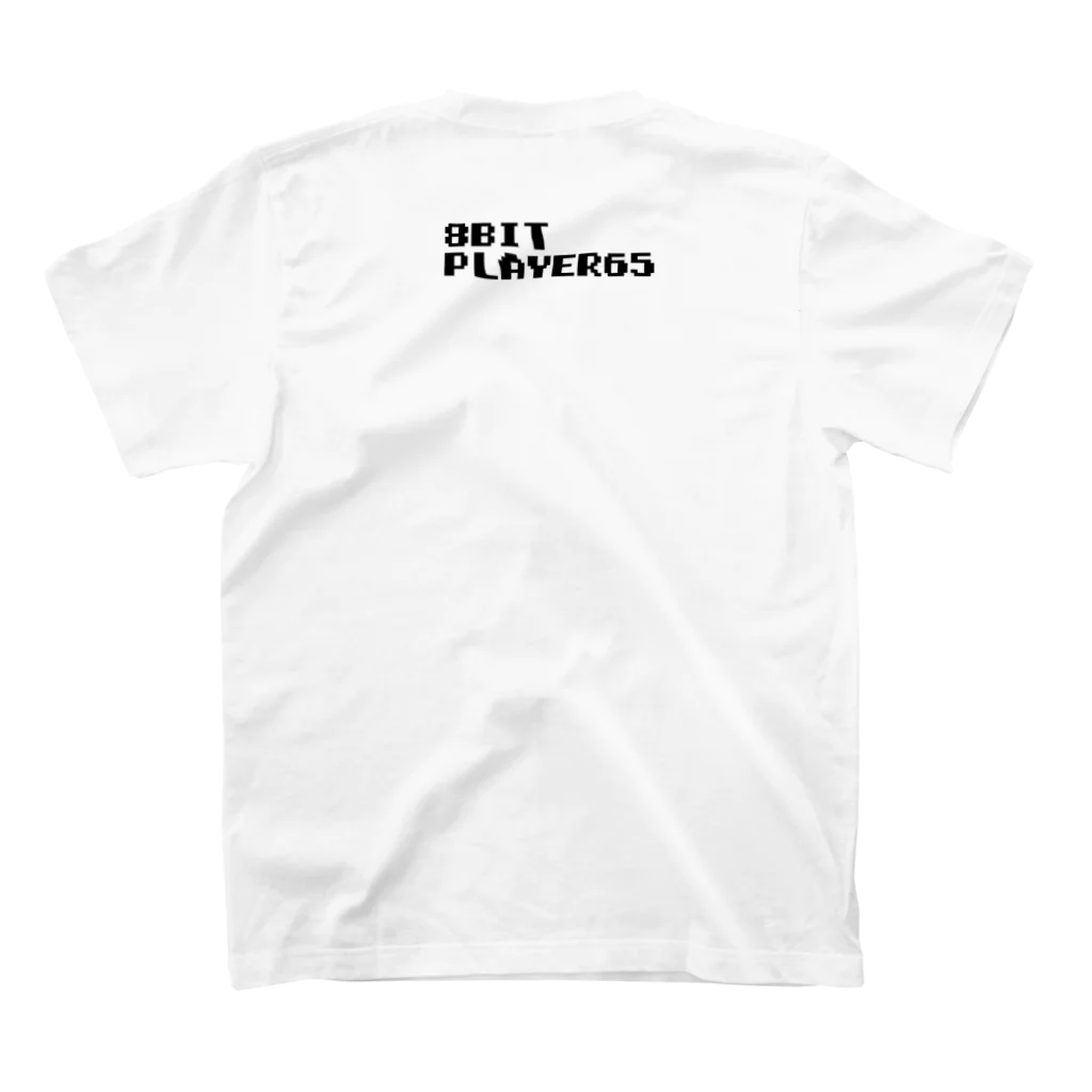 8bit_player65のドットなレトリバー Regular Fit T-Shirtの裏面