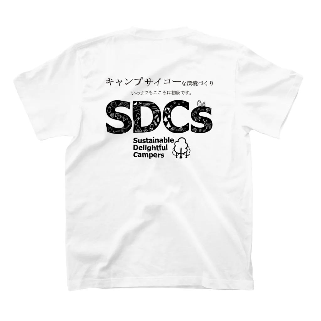 Too fool campers Shop!のSDCsキャンペーン キャンプサイコーおじさんコラボ(黒文字) スタンダードTシャツの裏面