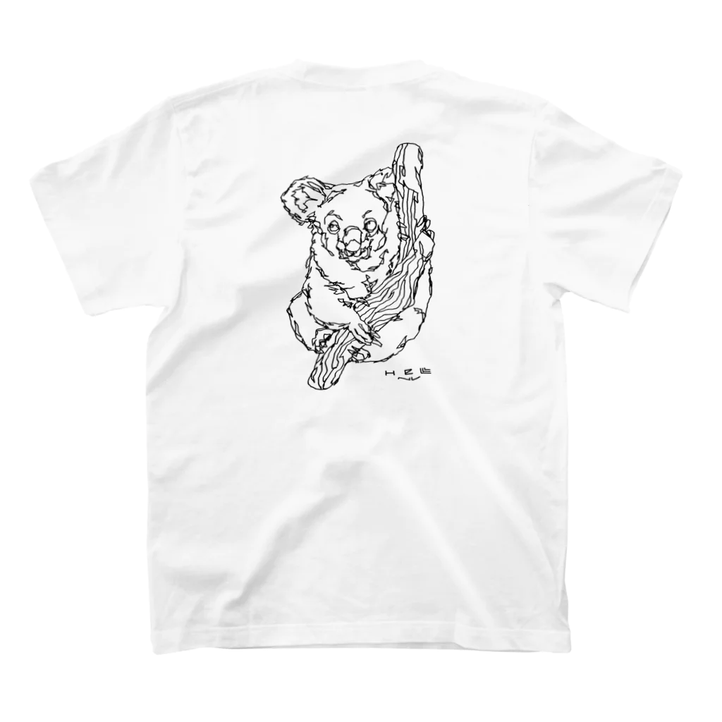 HElll - ヘル - の左手で描いたコアラ(両面) スタンダードTシャツの裏面