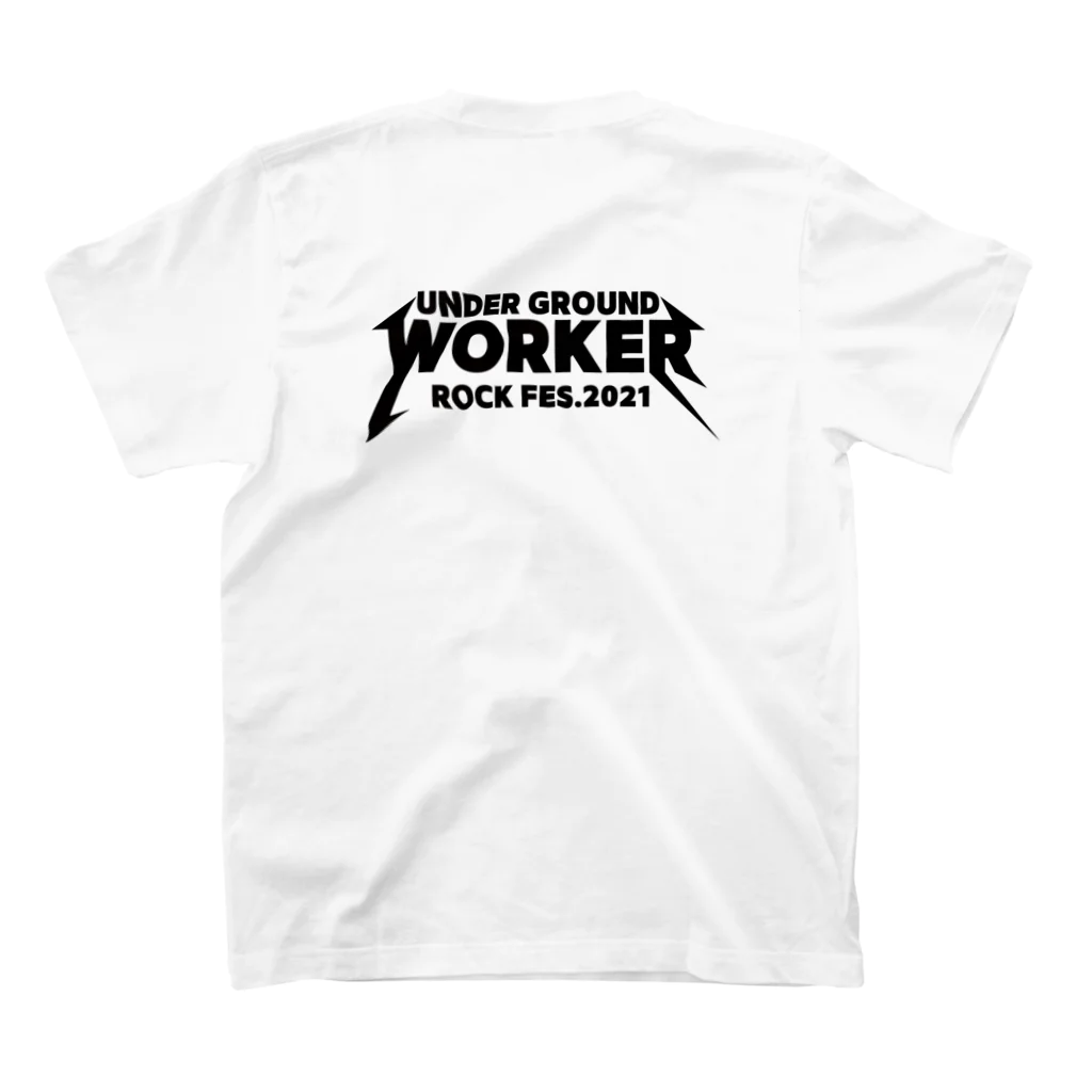pippi SHOPの地下労働者ロックフェス2021 コラボ👷🏻‍♂️🎸⚡️🐰 スタンダードTシャツの裏面