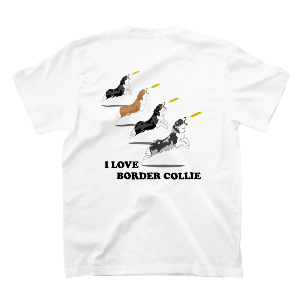 Kazunari0420のI LOVE BORDER COLLIE （バックプリントが大きい） スタンダードTシャツの裏面