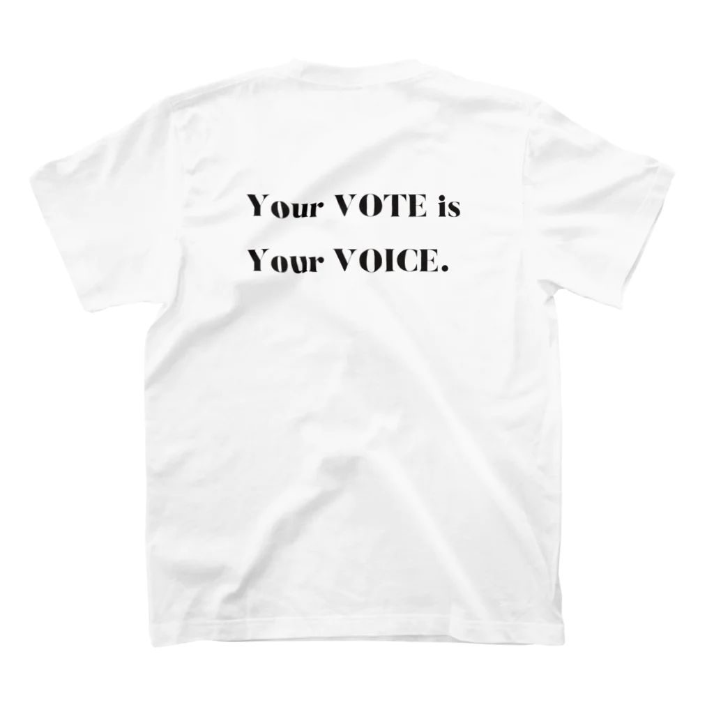 PTUs-Tの「My VOTE is My VOICE.」（黒） Regular Fit T-Shirtの裏面