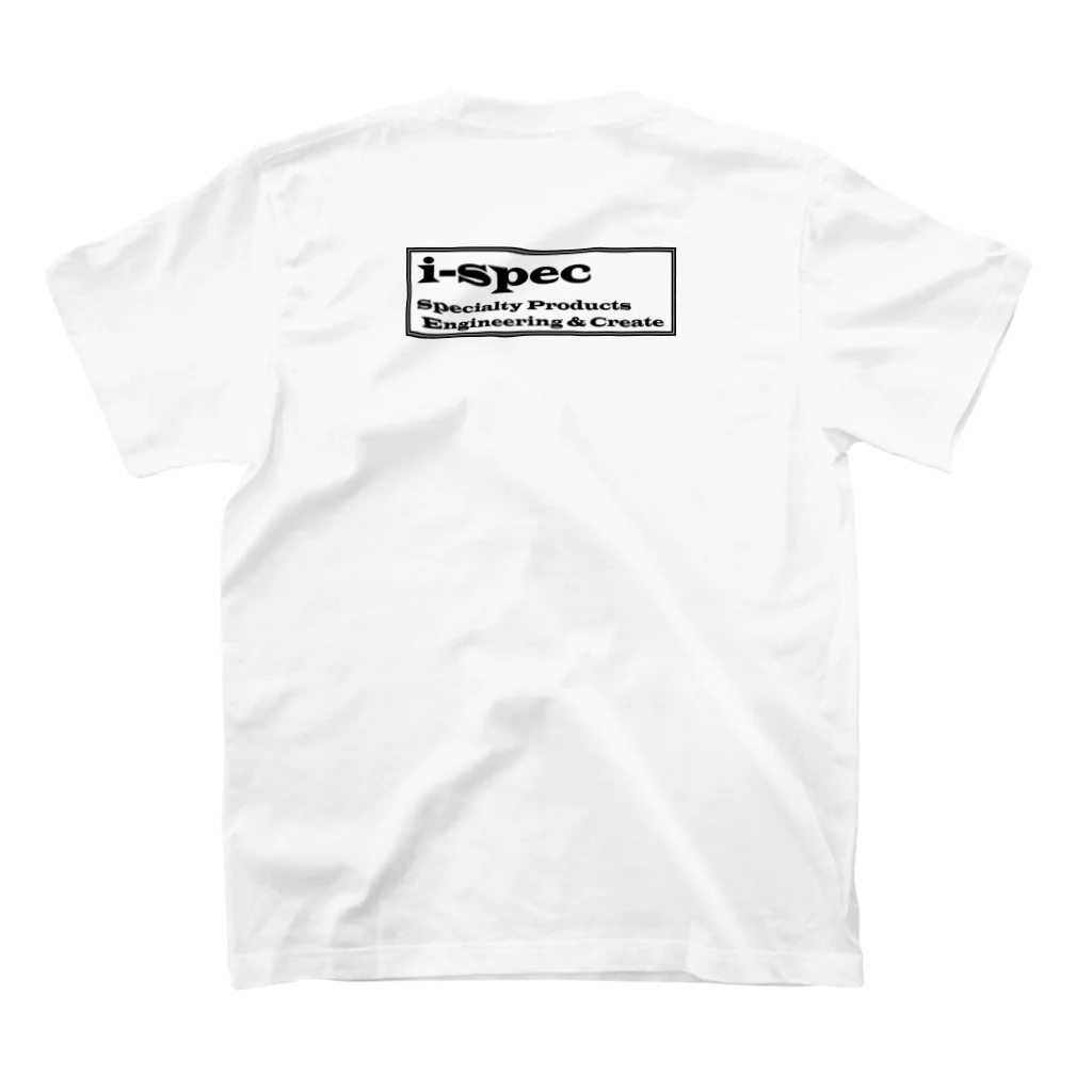 i-specのネオン風の顔 Regular Fit T-Shirtの裏面