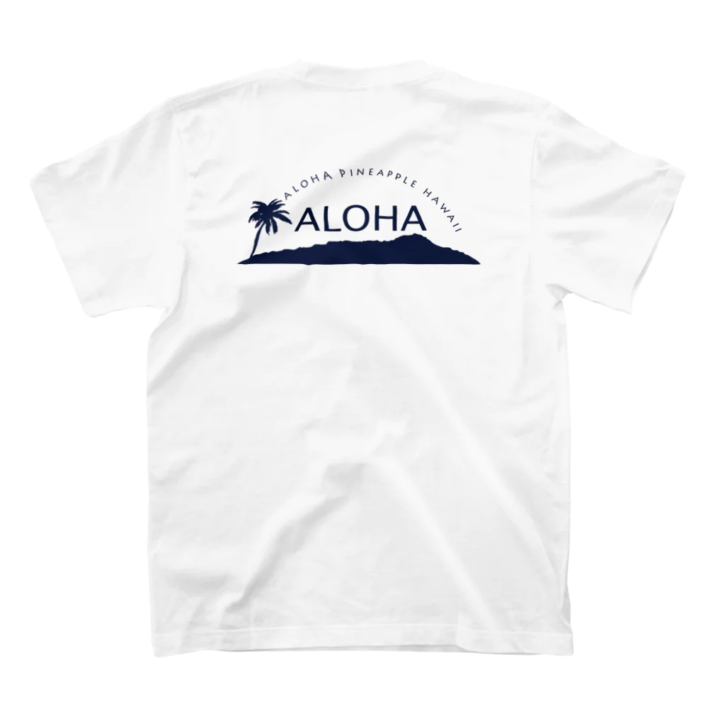 aloha_pineapple_hawaiiのバックプリント ALOHAダイヤモンドヘッド 022 Regular Fit T-Shirtの裏面