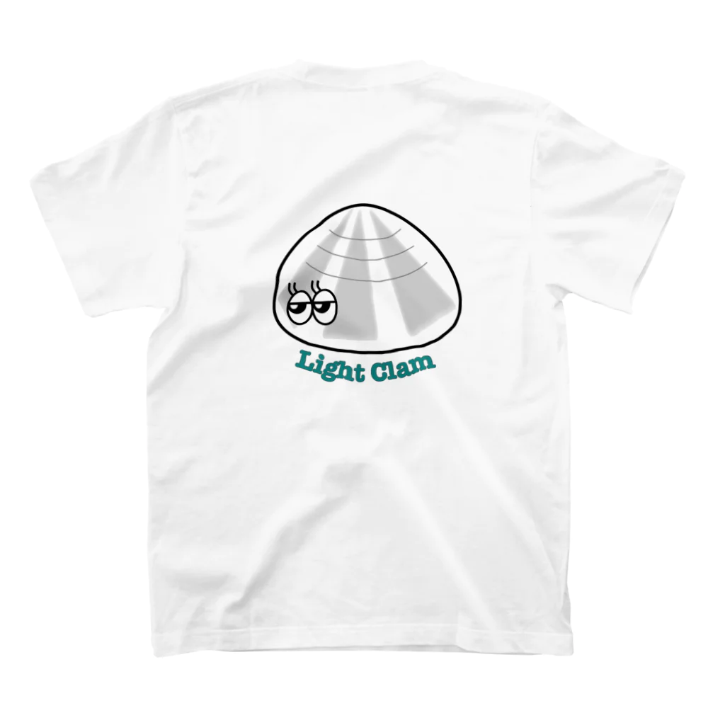 あっさりしたアサリのあっさりしたあさり(Light Clams) スタンダードTシャツの裏面