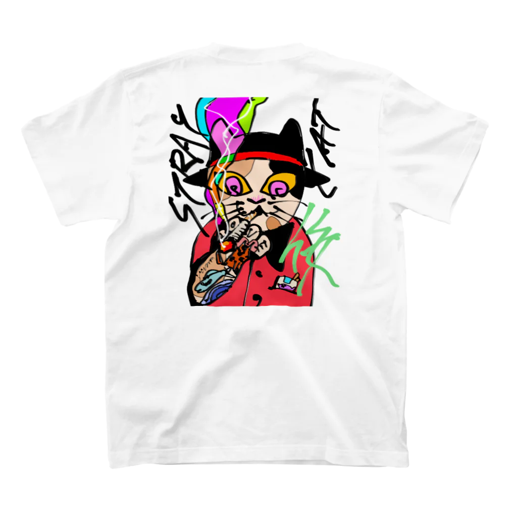 倭solのStray cat Regular Fit T-Shirtの裏面