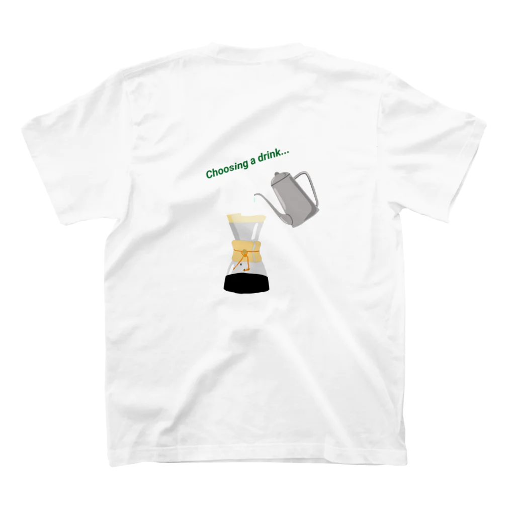 beychanのChoosing a drink.. Tシャツ（バックプリント） スタンダードTシャツの裏面