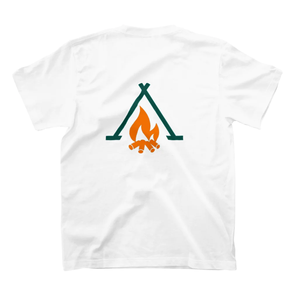 キャンプと焚き火好きの店のキャンプと焚き火好きの会　背中文字なし スタンダードTシャツの裏面