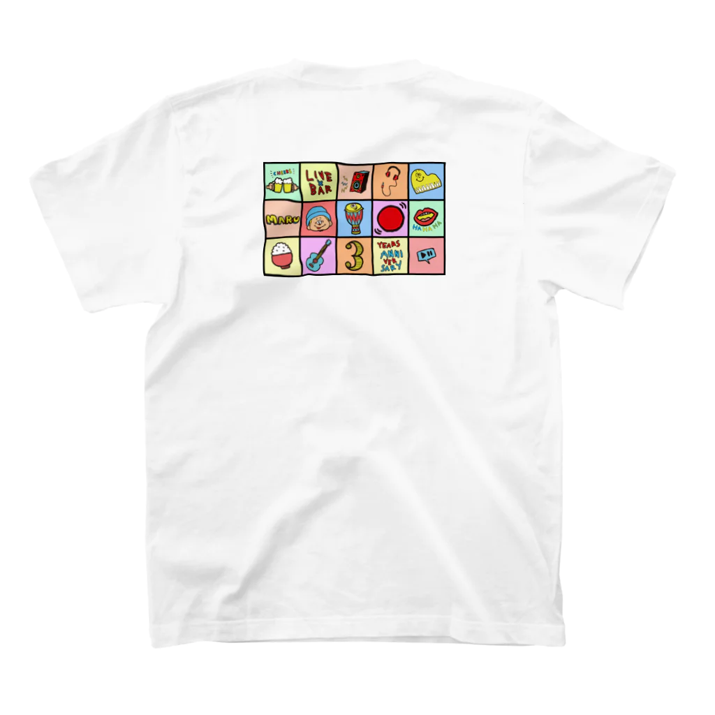 maruyaMAX(丸山真弘)のLIVE×BAR〇 3rd Anniversary Tシャツ デザイン② スタンダードTシャツの裏面