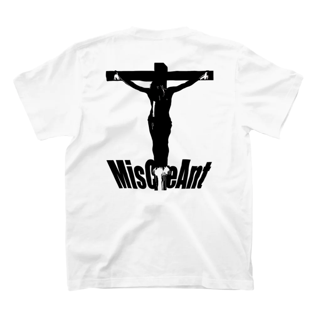 MisCreAntミスクリアントのキリスト磔 スタンダードTシャツの裏面