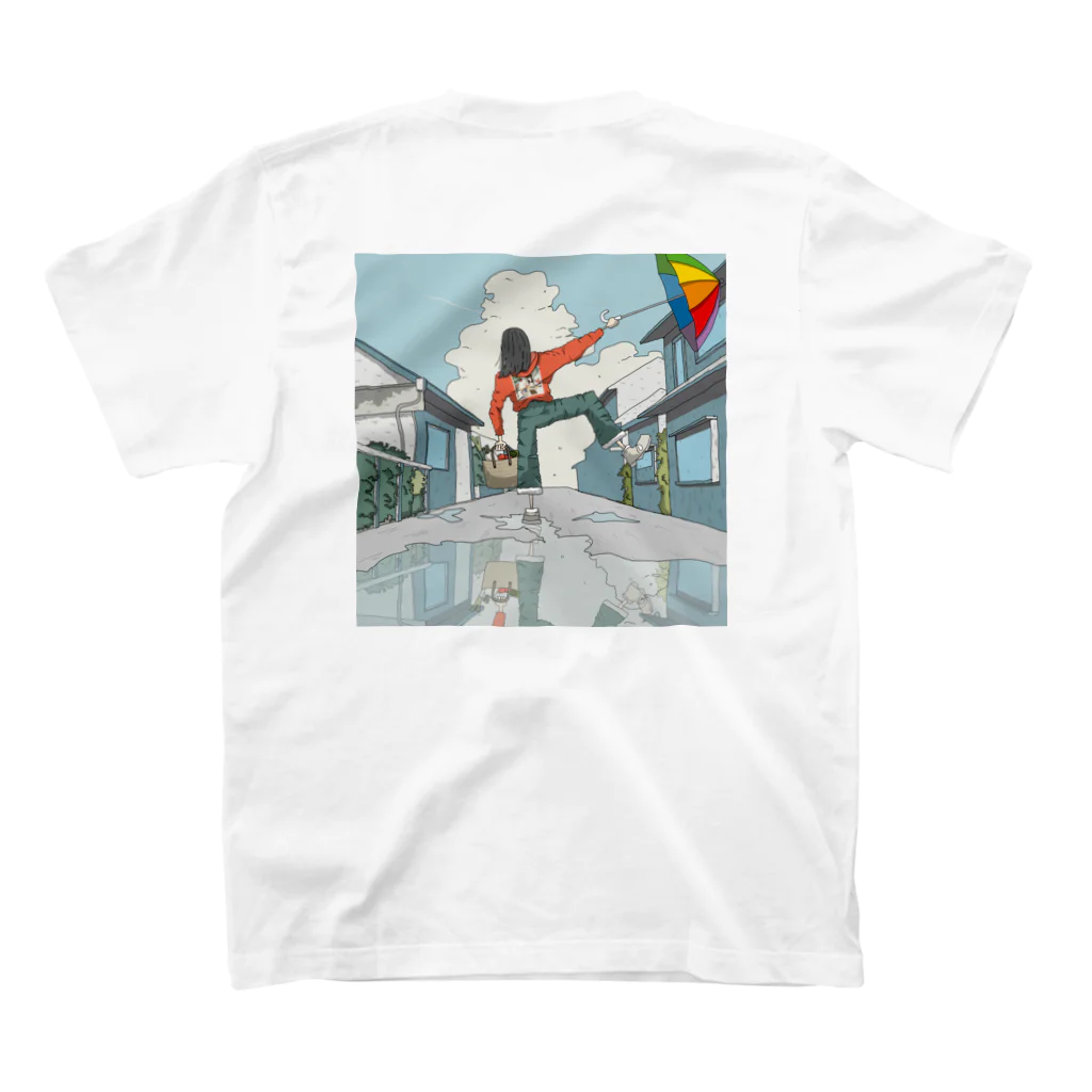 ひなたぼっこの雨上がりの帰り道 スタンダードTシャツの裏面