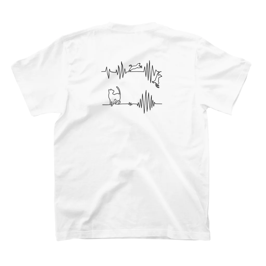 yuuyakeの猫/心音/1 スタンダードTシャツの裏面