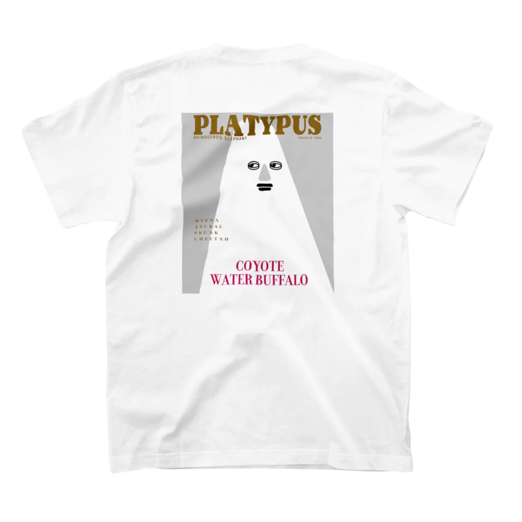 YTRのPLATYPUS magazine スタンダードTシャツの裏面