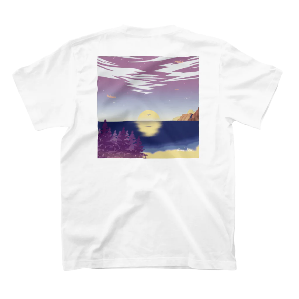 KanekoPetaのShimoda_purple_bule_pinkplane  Regular Fit T-Shirtの裏面
