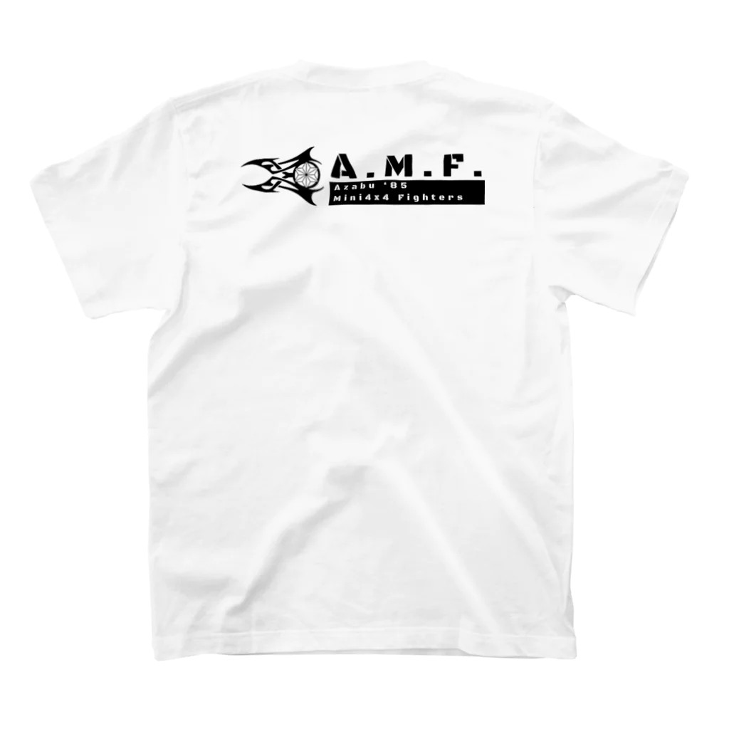 A.M.Fの AMF T 白黒炎 スタンダードTシャツの裏面