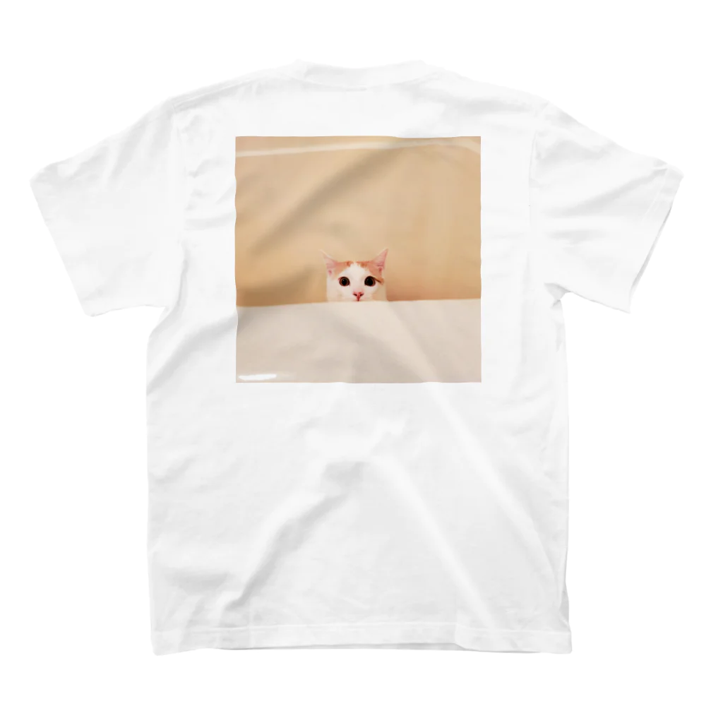 fouchanのふーちゃんひょっこりバックプリントTシャツ スタンダードTシャツの裏面