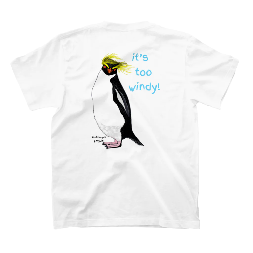 LalaHangeulのRockhopper penguin　(イワトビペンギン)　バックプリント スタンダードTシャツの裏面