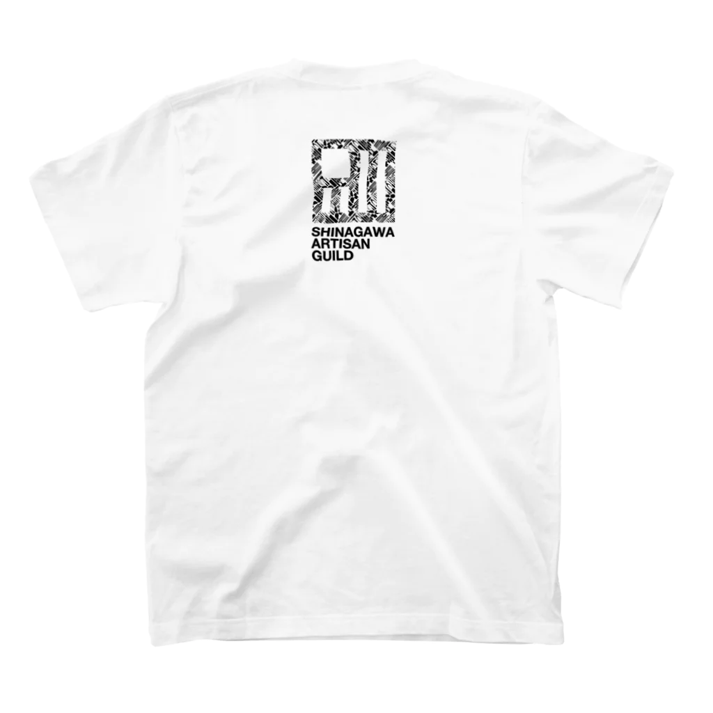 ミポーズハウスの品川職人組（黒） Regular Fit T-Shirtの裏面