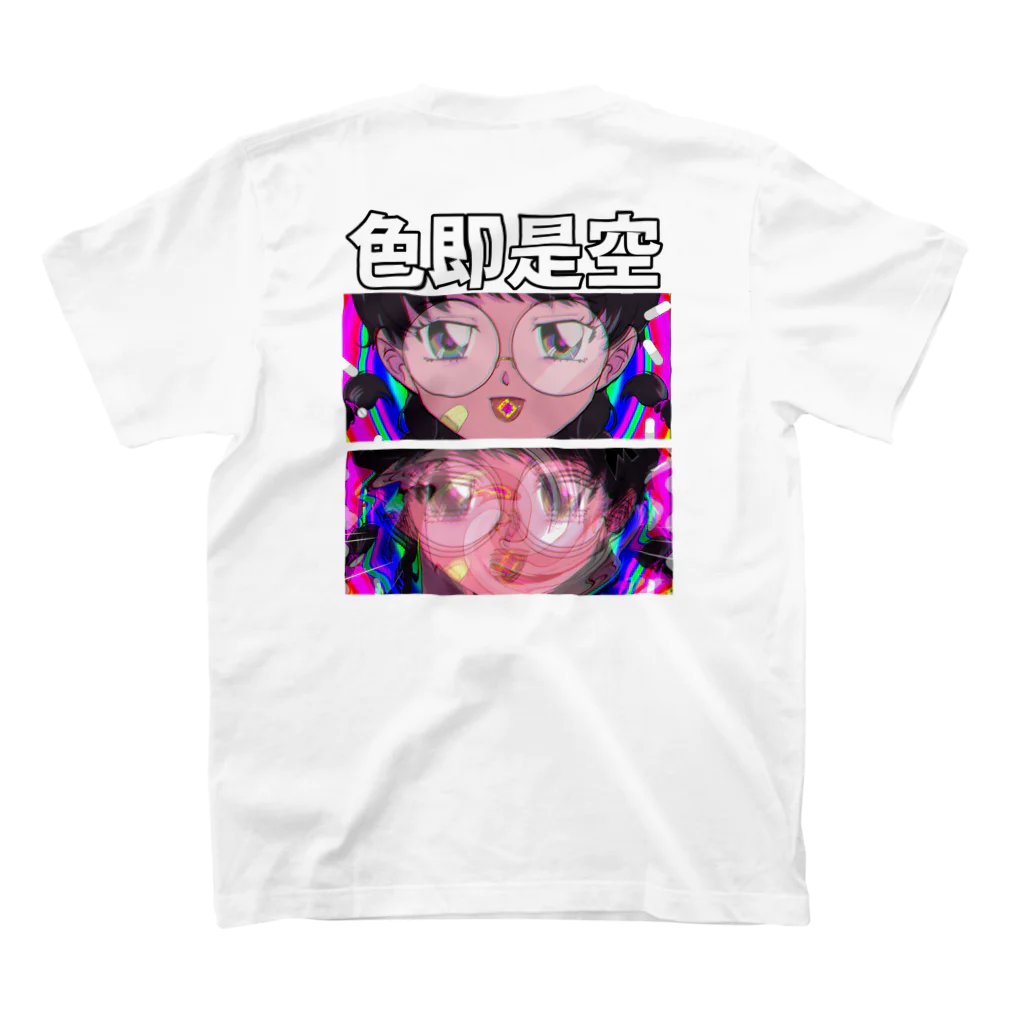 終身名誉かわいい担当のサイケデリック少女 スタンダードTシャツの裏面