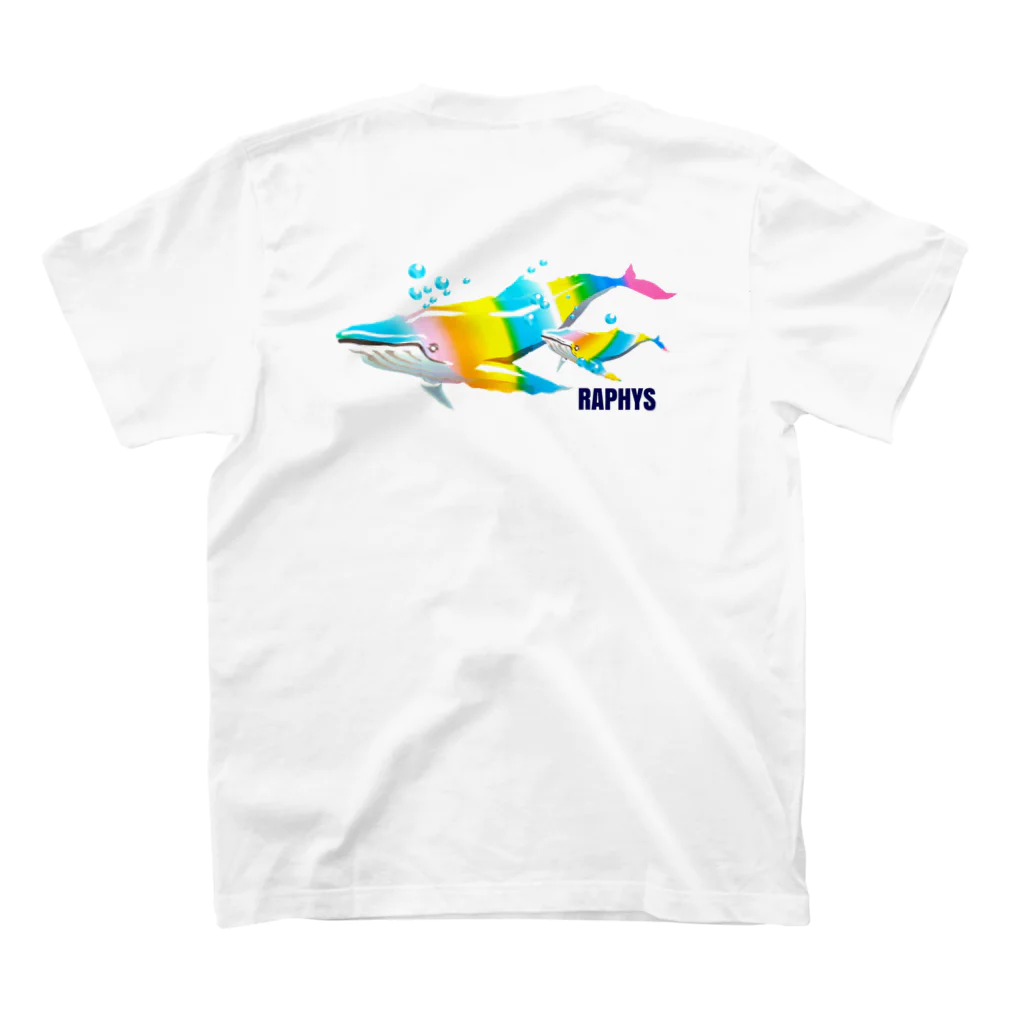 ART POT　Work  Shopのラピスクジラ白 スタンダードTシャツの裏面