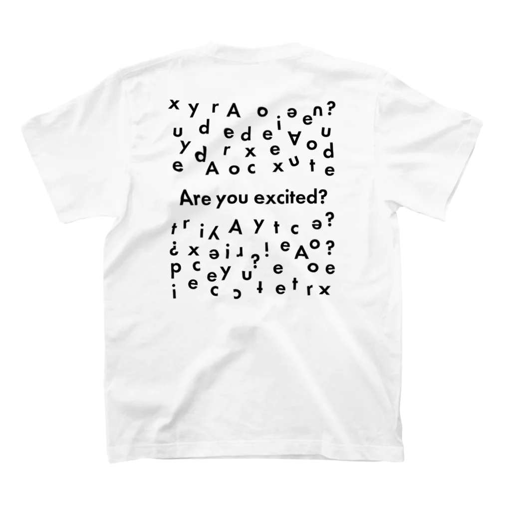 KOSのAre you excited? スタンダードTシャツの裏面