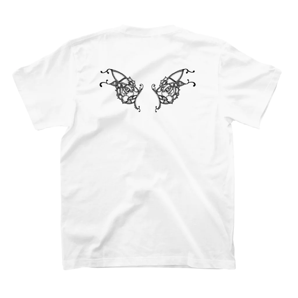 まさじまのTräumerei：mandalic no.06(white) スタンダードTシャツの裏面