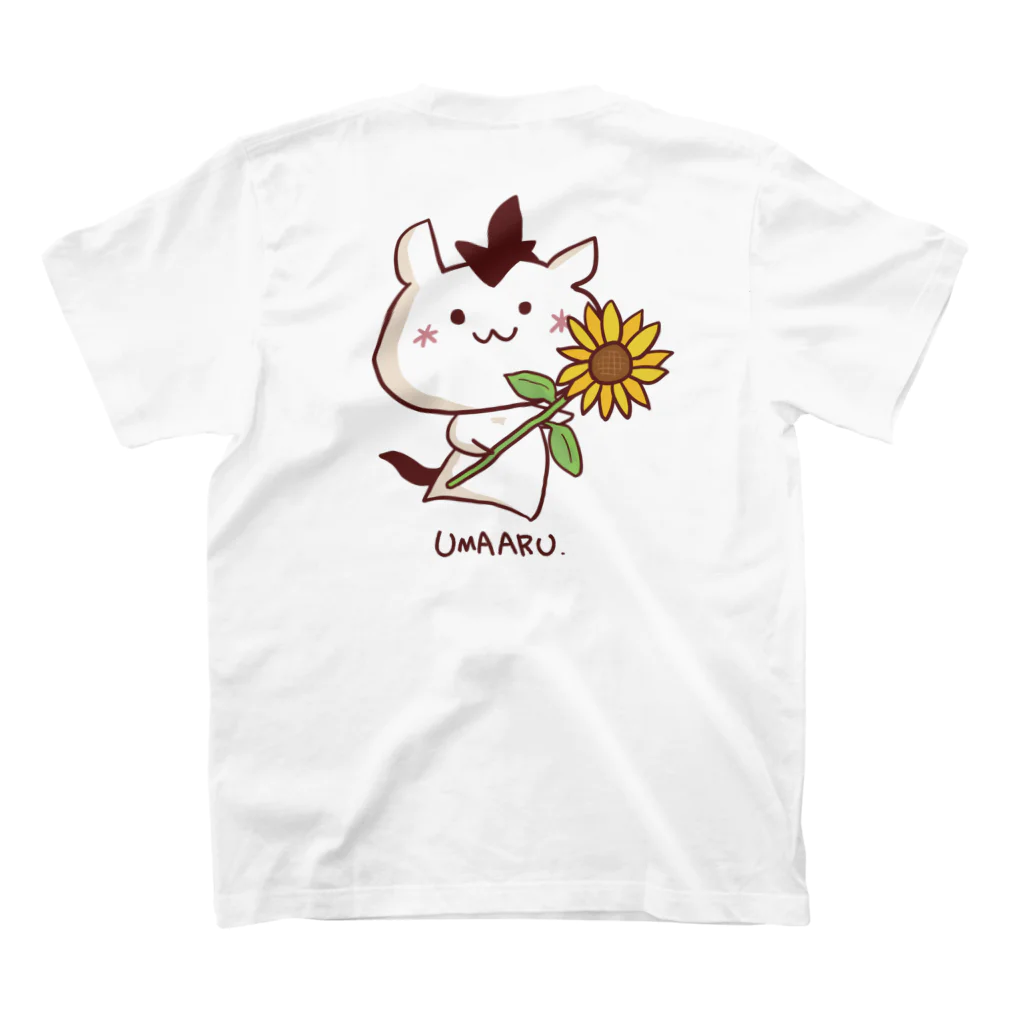 うまあるSHOPの「うまある」でごじゃる！（ロゴあり）背面プリント スタンダードTシャツの裏面