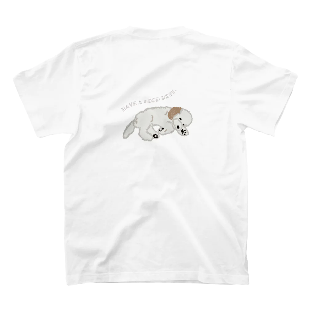 DOG FACEのトイプードル【わんデザイン 4月】 スタンダードTシャツの裏面