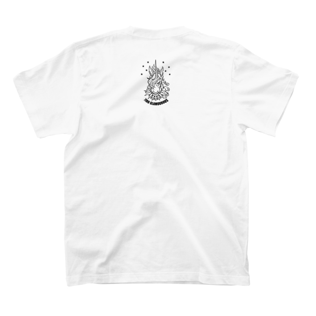 7IRO GLAMOUROUSの7IRO GLAMOUROUS＜白、淡色系＞ロゴTシャツ Regular Fit T-Shirtの裏面