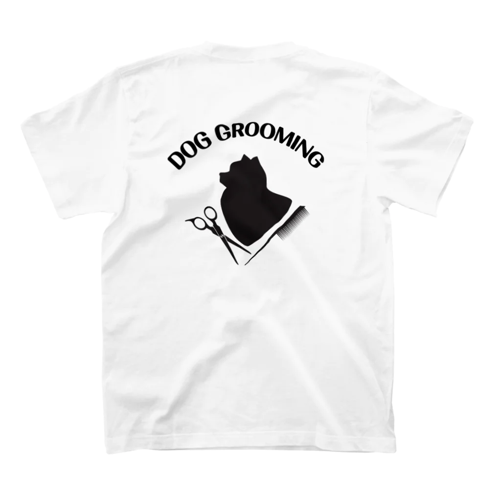 りんごのDOG GROOMING pom スタンダードTシャツの裏面