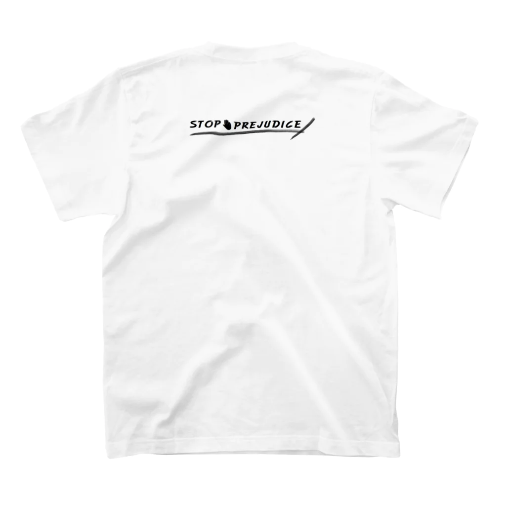 マスクを強要しない かわうそさんのカワウソさんのシャツ(ピンク) スタンダードTシャツの裏面