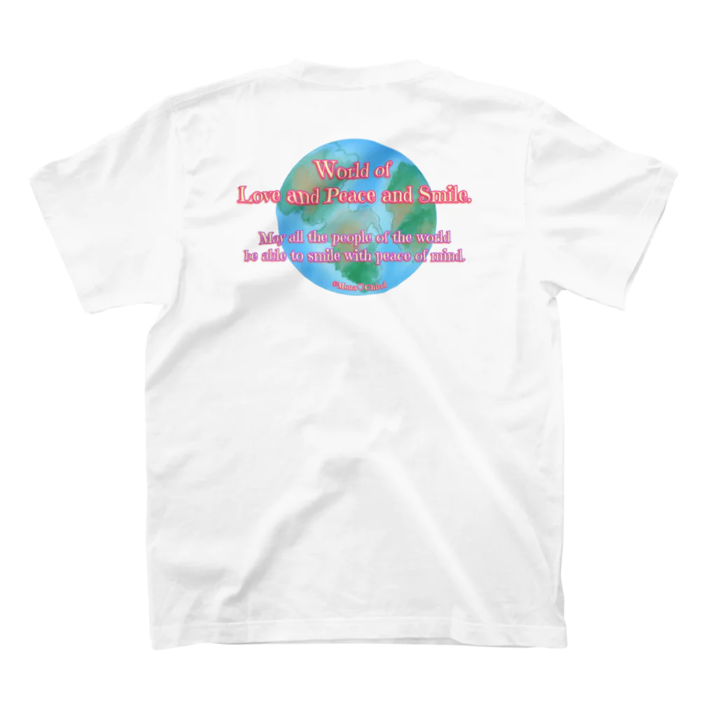 Mona♡ChirolのWorld of Love＆Peace＆SmileーPink Vol.4ー Regular Fit T-Shirtの裏面