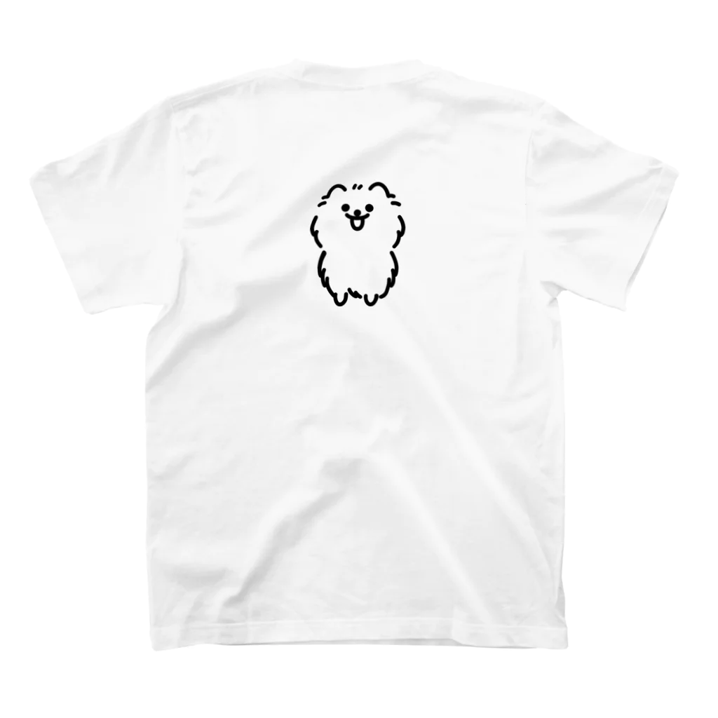 ポメラニアンだよのふわふわのポメラニアン(バックプリント) スタンダードTシャツの裏面