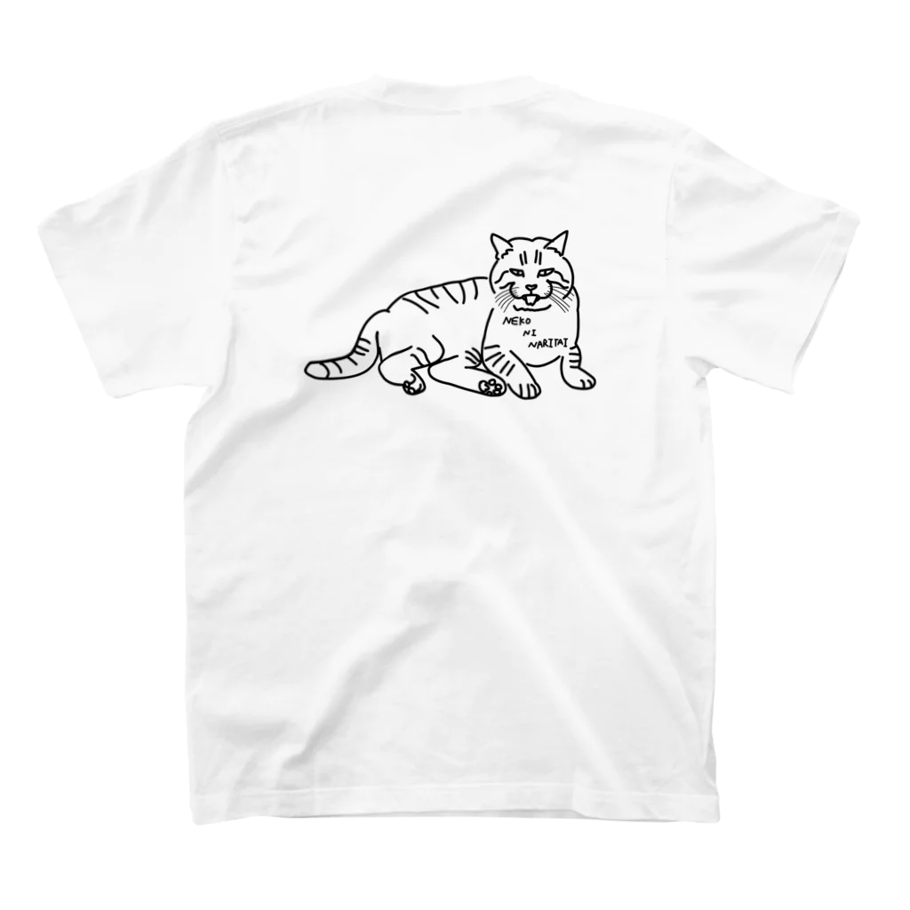 alligator_artの生まれ変わったら猫になりたい Regular Fit T-Shirtの裏面