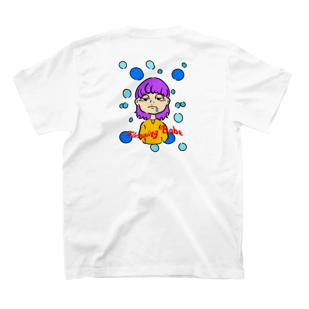 DesignedByTsubuGuyのsleeping babe-🫧- スタンダードTシャツの裏面