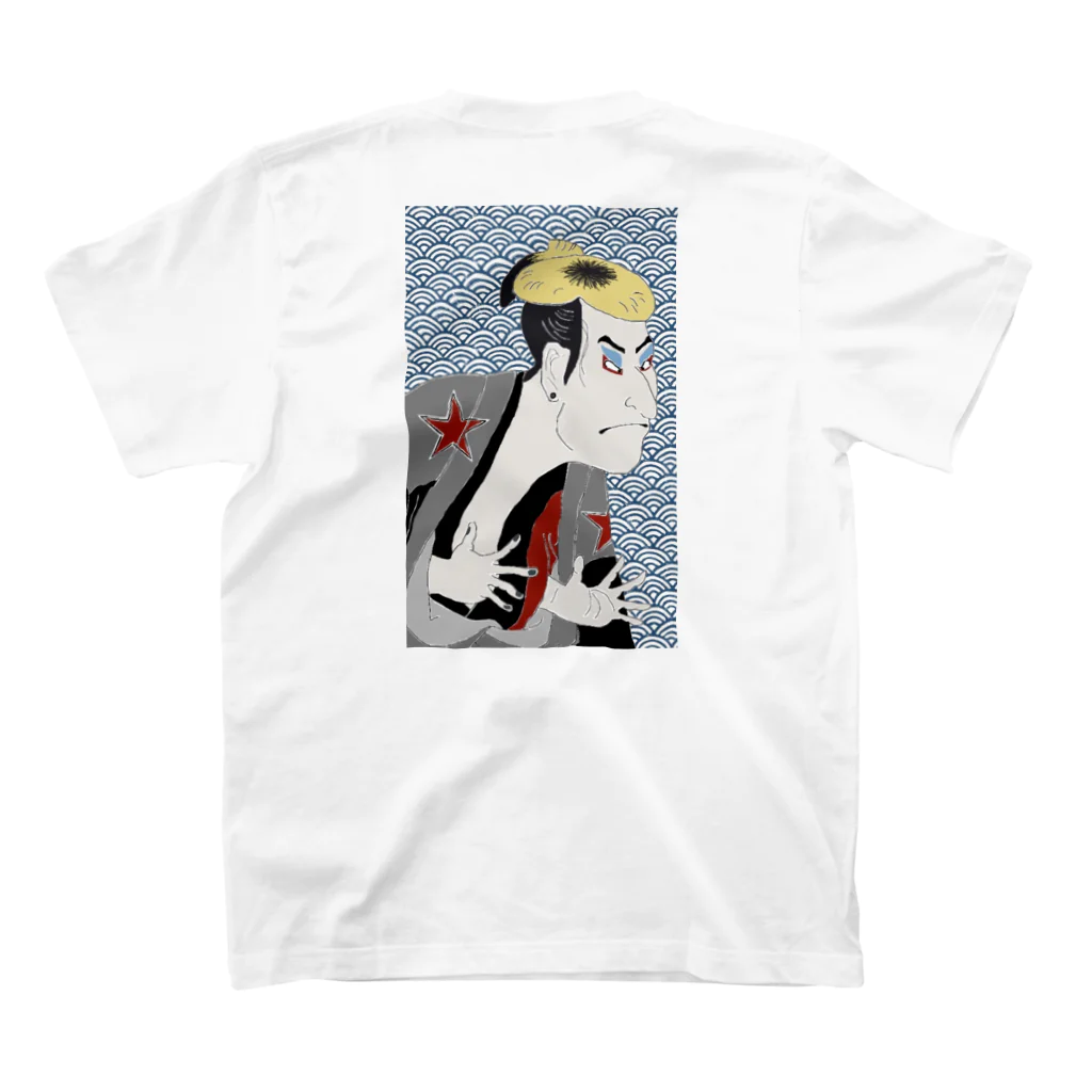 keeeeeep smilingのロックンロール写楽 Regular Fit T-Shirtの裏面