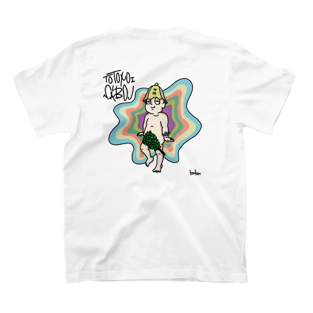 Draw by kiki.🕊のととのいサ坊 スタンダードTシャツの裏面