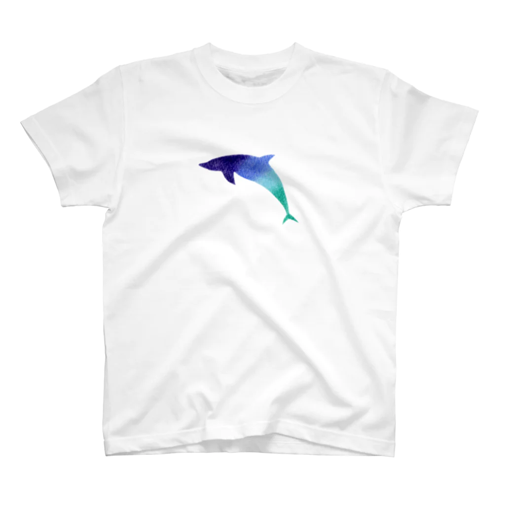 Aquamarineのイルカ君　パステルアート スタンダードTシャツ