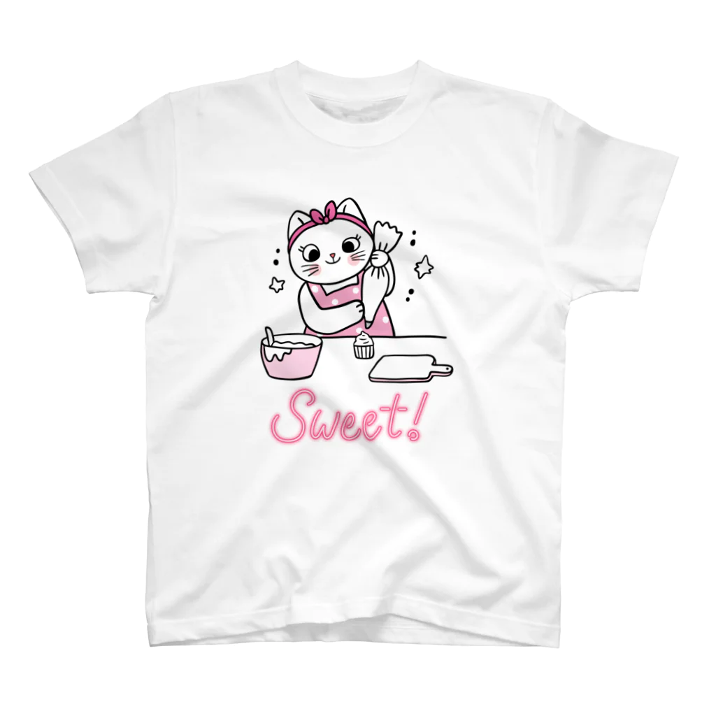 LoveAnimalの猫　お菓子づくり スタンダードTシャツ