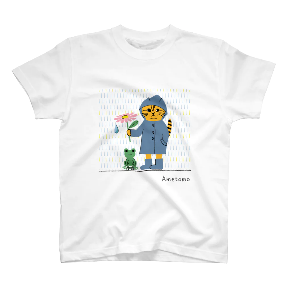 mapechiのトラネコしまお、雨友 スタンダードTシャツ