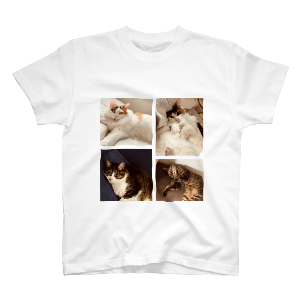 4匹の猫のよんねこTシャツ スタンダードTシャツ