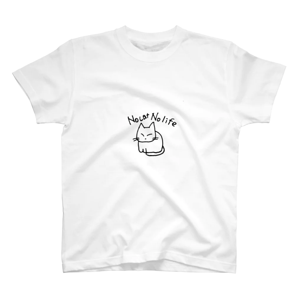 にゃん太郎のNo cat No life Regular Fit T-Shirt