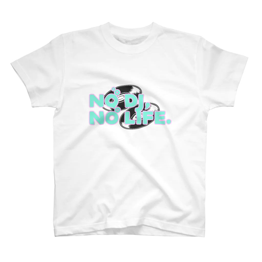 アニクラデザイン by Sub Mix Recordsのアニクラデザイン「No DJ,No Life.」 Regular Fit T-Shirt