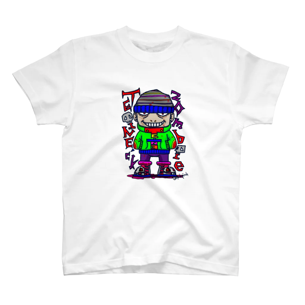 TAKAPINCHーTSHIRTS SHOPーのTEINE'ck ZOMBIE スタンダードTシャツ