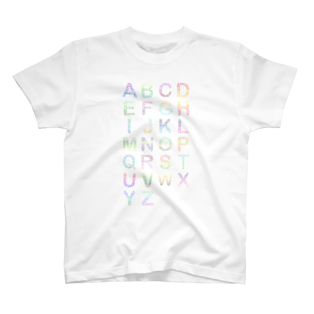 neoacoのAll Alphabets -gradation leafs style- Regular Fit T-Shirt