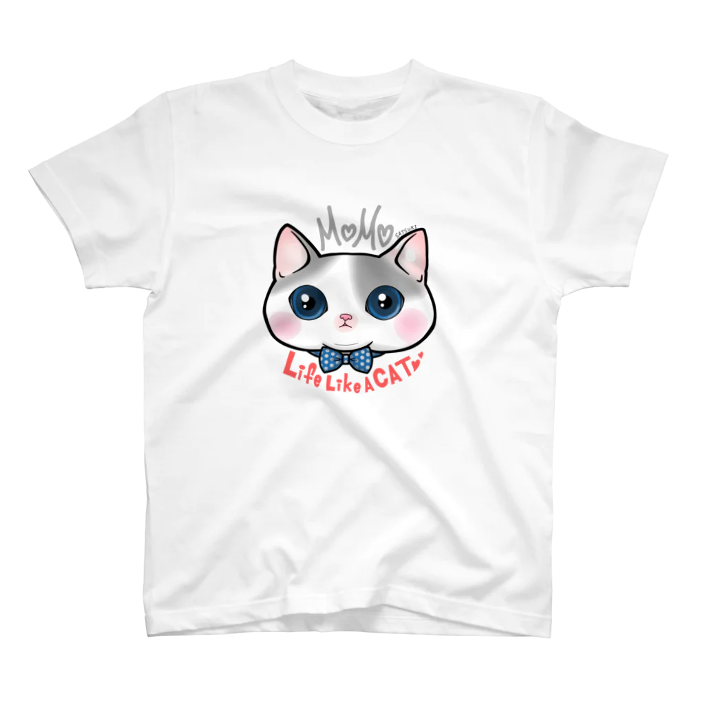 さつきランドのブルーネクタイCAT Regular Fit T-Shirt