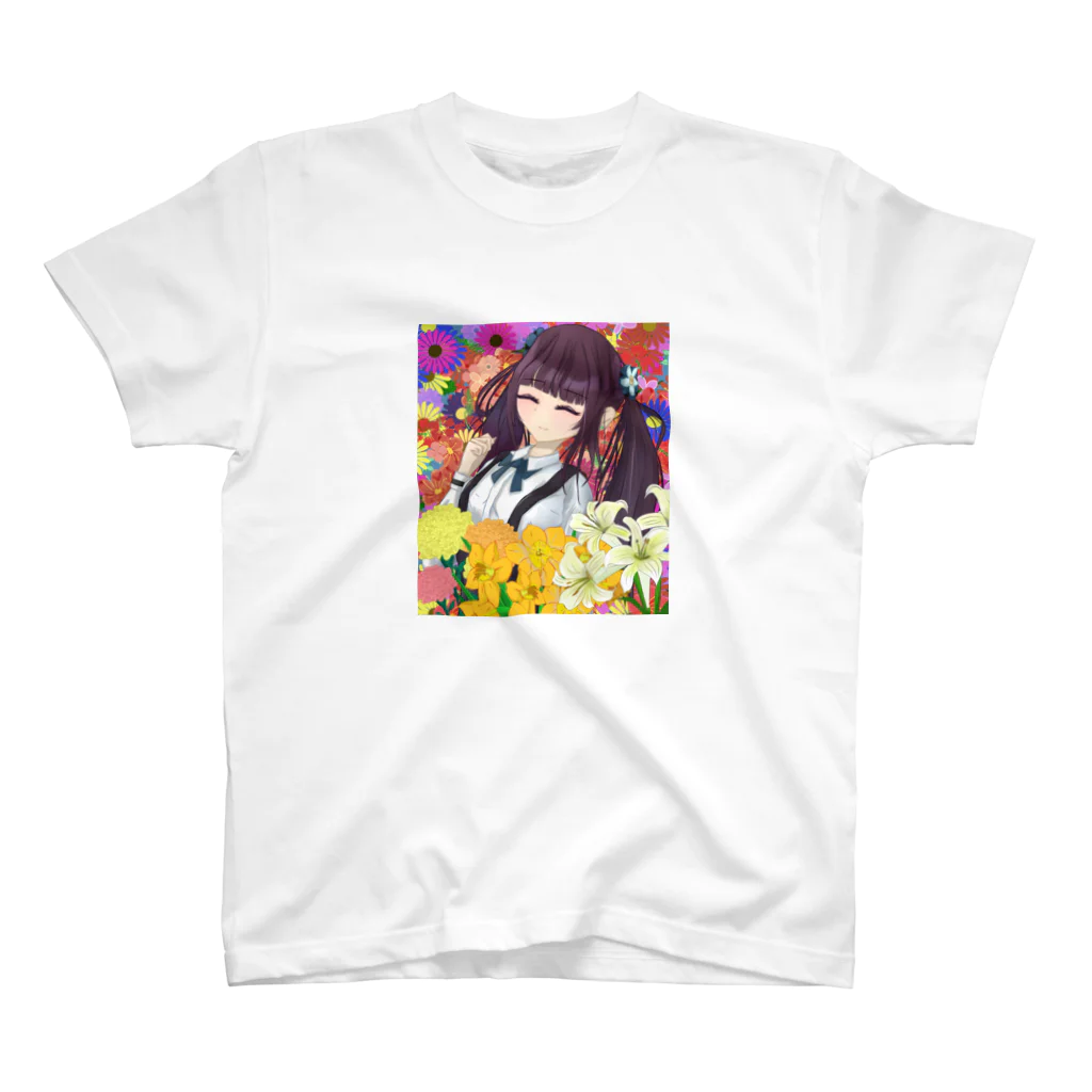 chicodeza by suzuriの花の女の子 Regular Fit T-Shirt